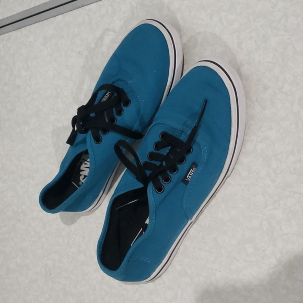 Dark teal vans size 5.5 Womens or 4 Mens